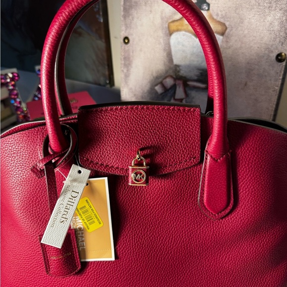 Michael Kors Cherry Red Satchel - Picture 4 of 9